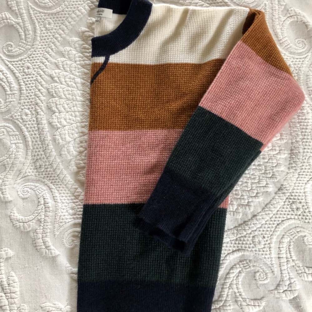 Madewell Cashmere Sweatshirt Vernon Stripe Small - Picture 6 of 6